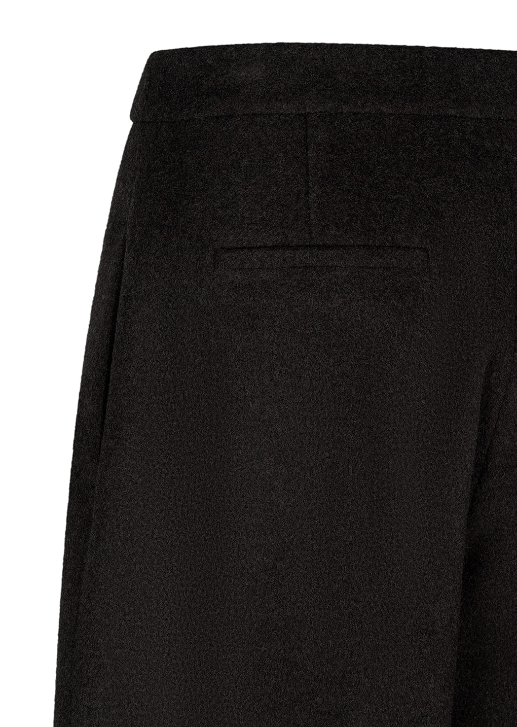 curved culotte pants, dark brown