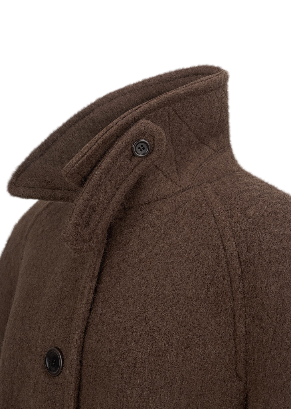 alpaca raglan coat, brown