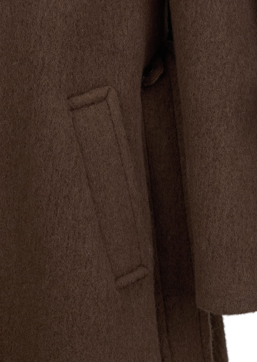 alpaca raglan coat, brown