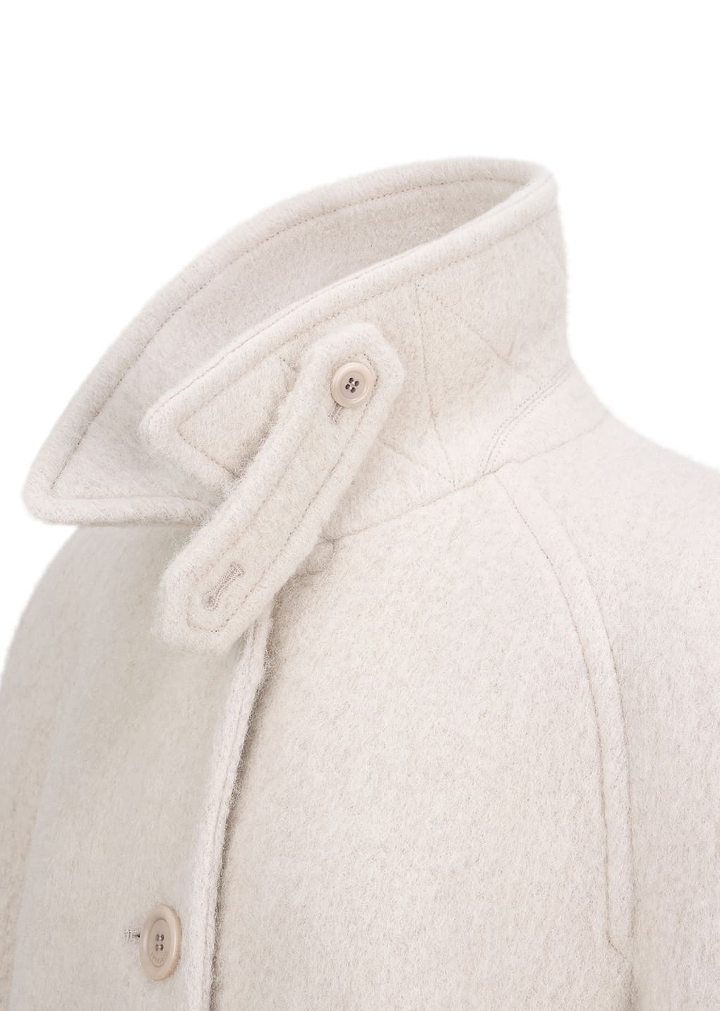 alpaca raglan coat, ivory
