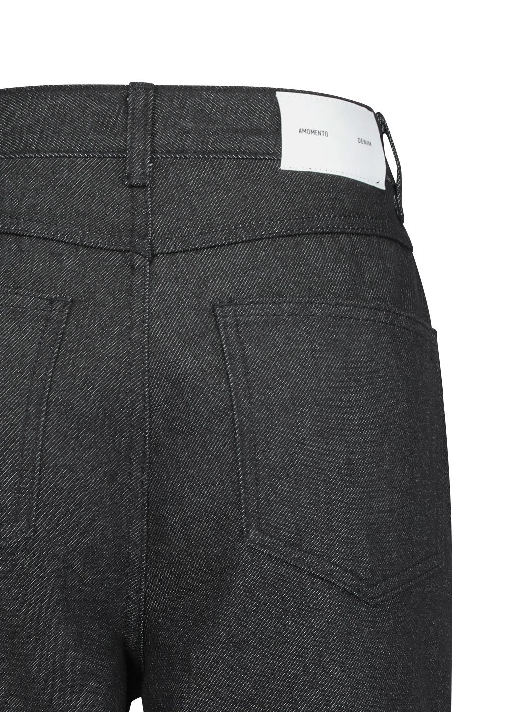 colored straight fit denim, black