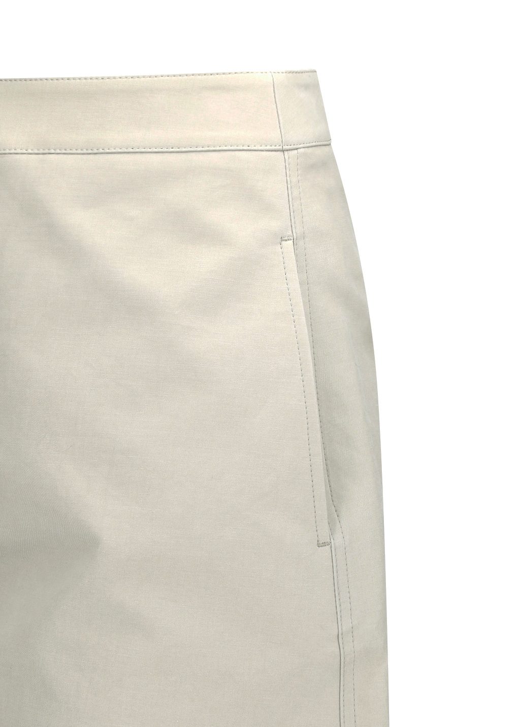 curved long pants, beige