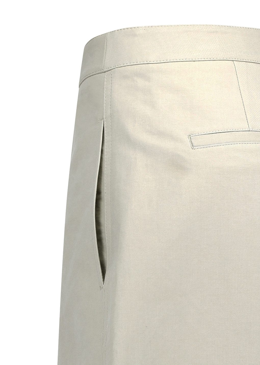 curved long pants, beige
