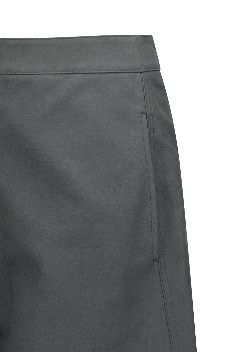 curved long pants, charcoal