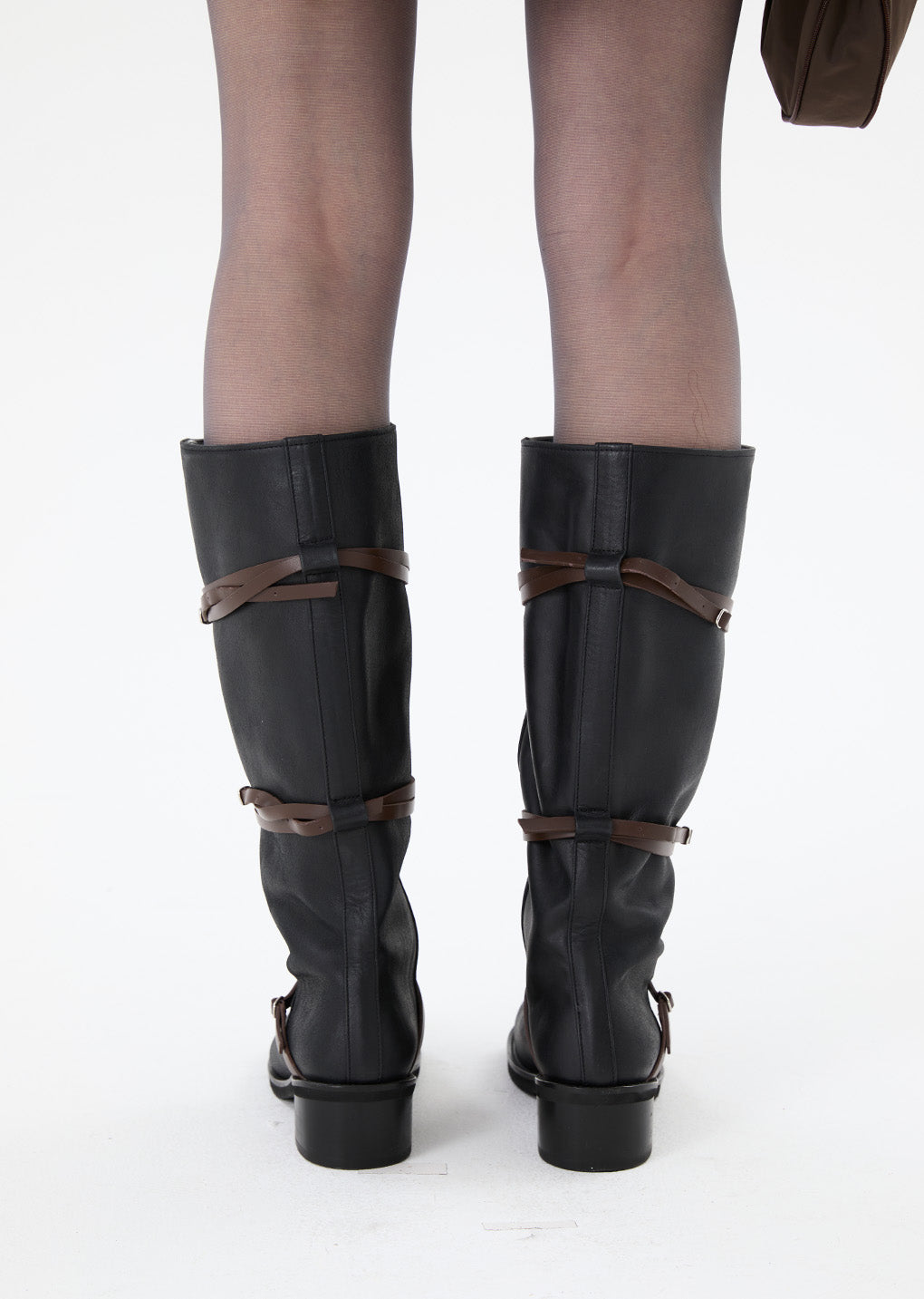 belt long boots, black