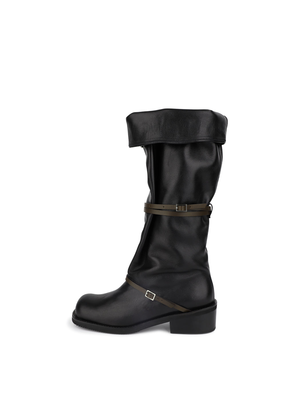 belt long boots, black