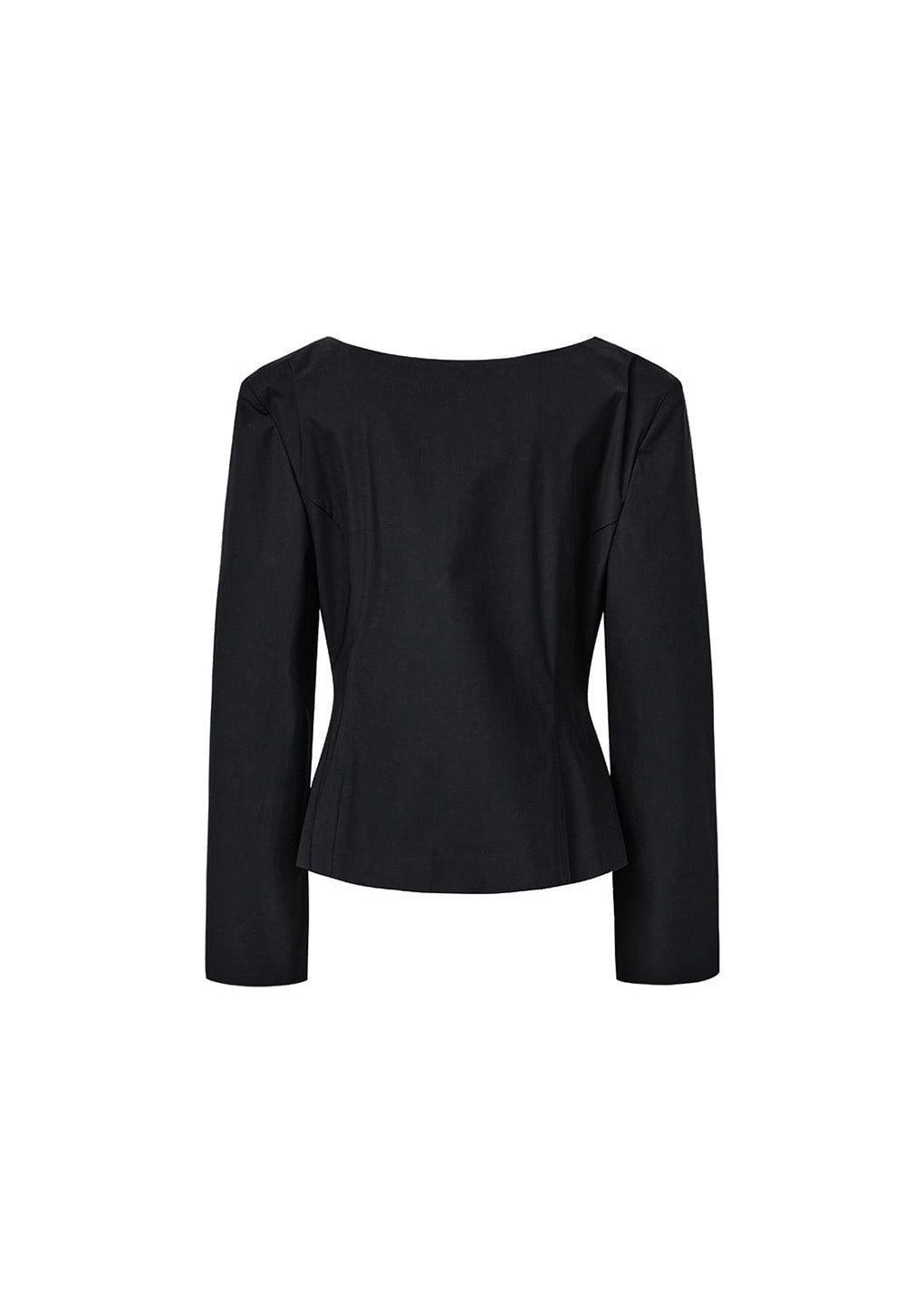 boat neck two way top, black