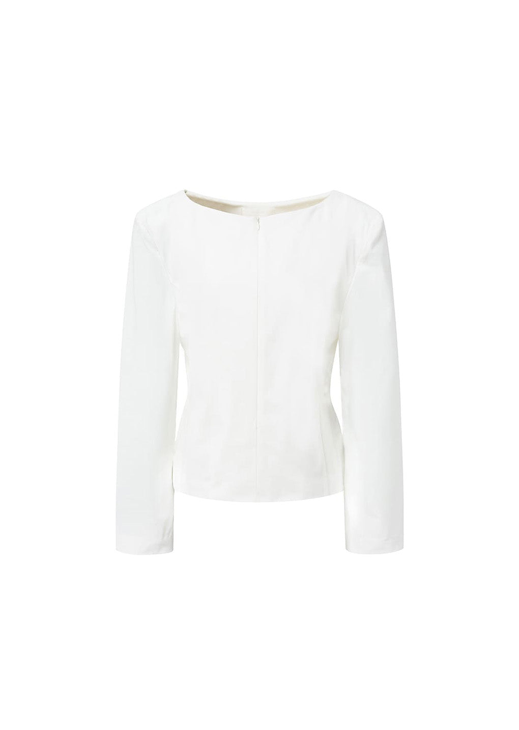 boat neck two way top, white