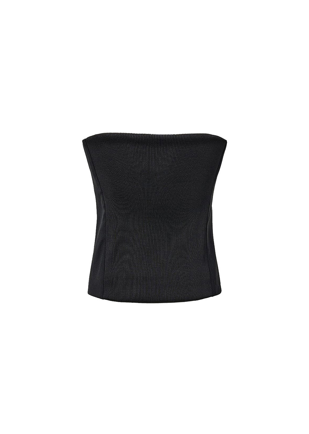 button up bustier, black