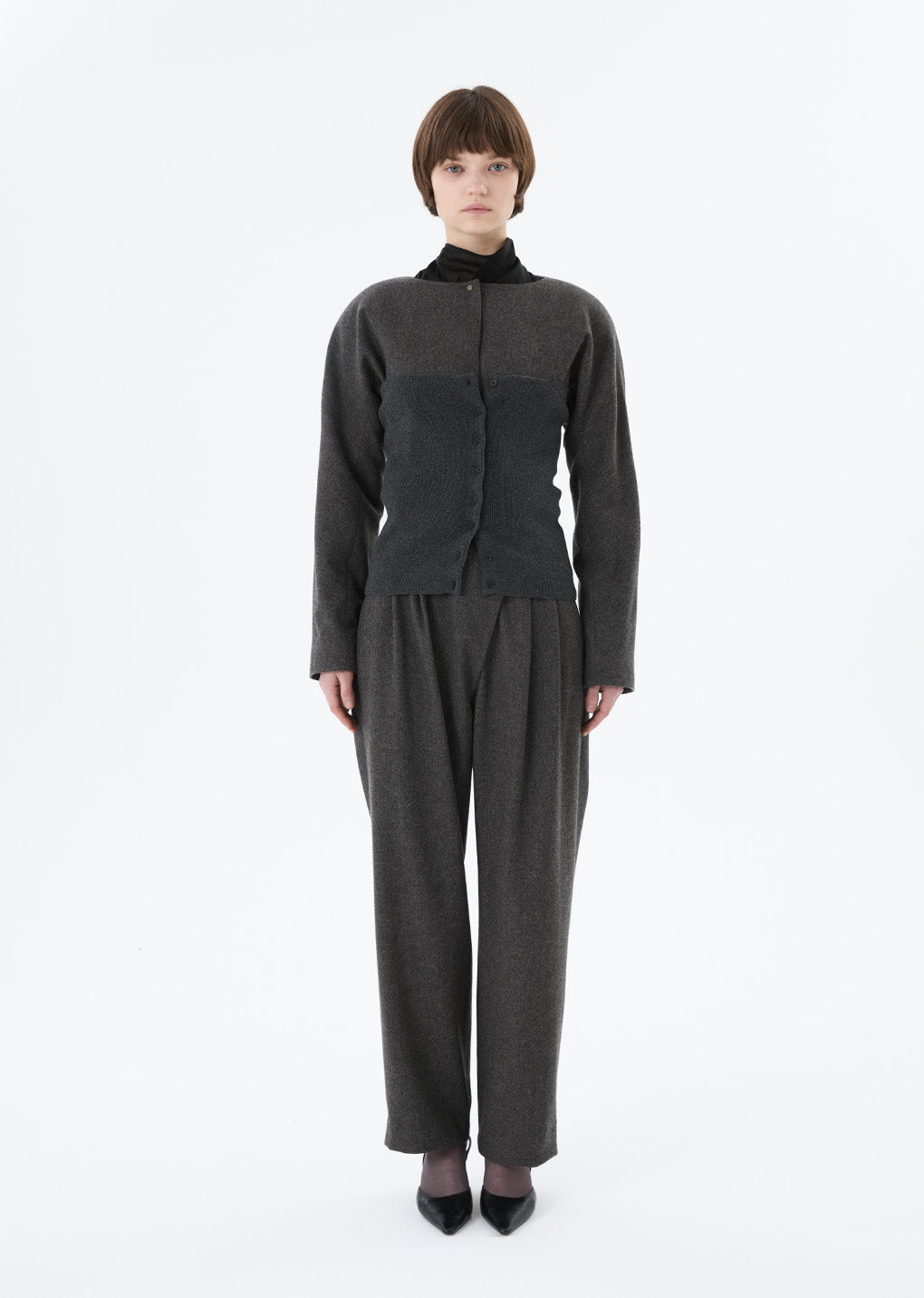 cape top & bandeau set, charcoal hover