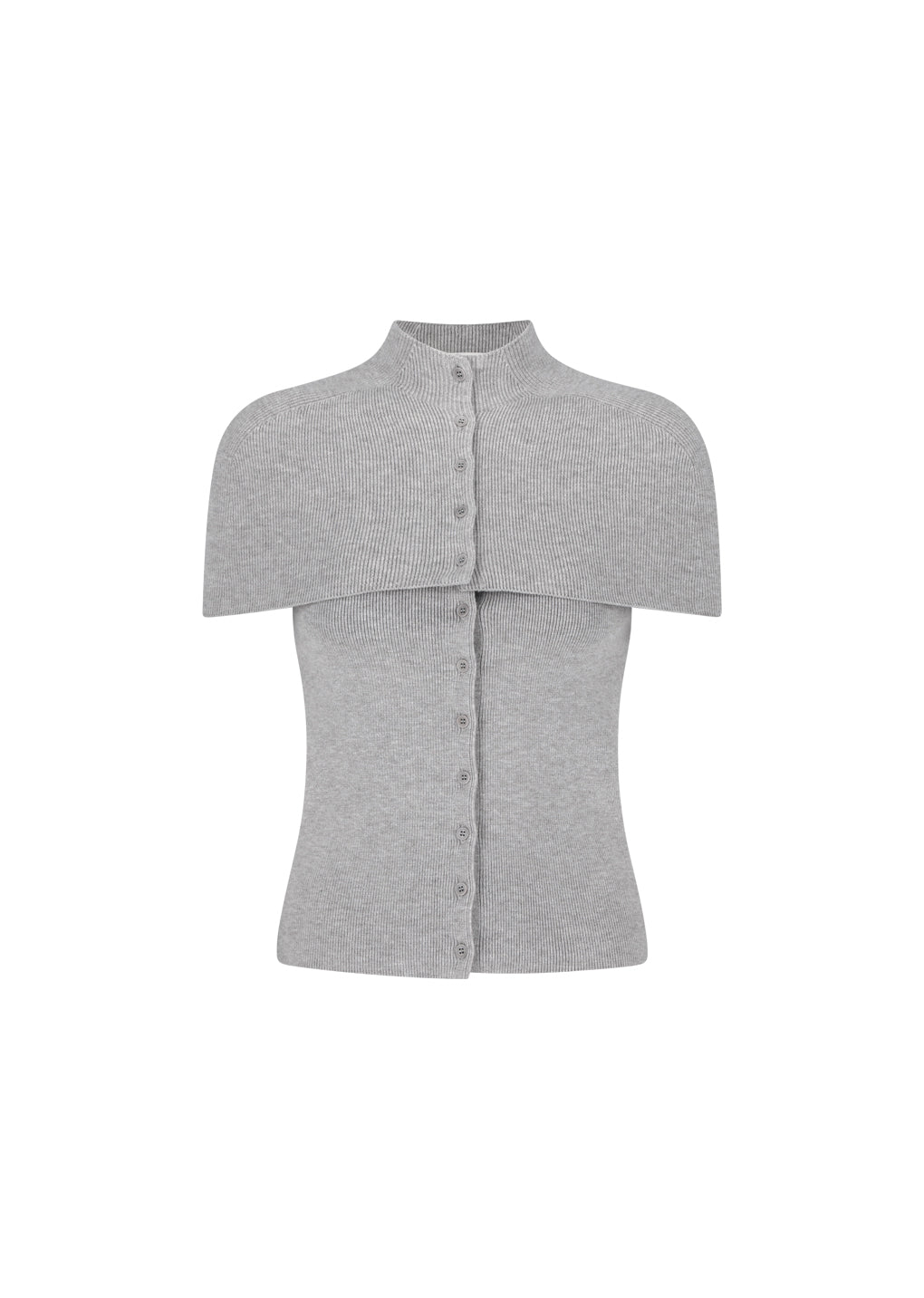 cape top & bandeau set, light grey