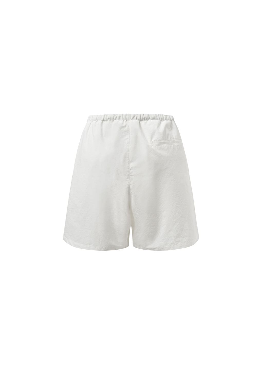 cotton nylon banding shorts, white