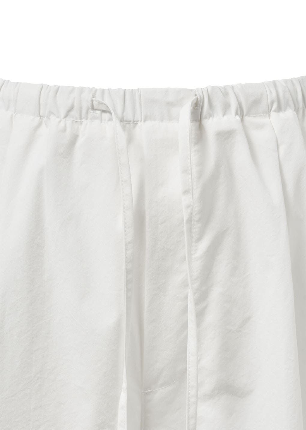 cotton nylon banding shorts, white