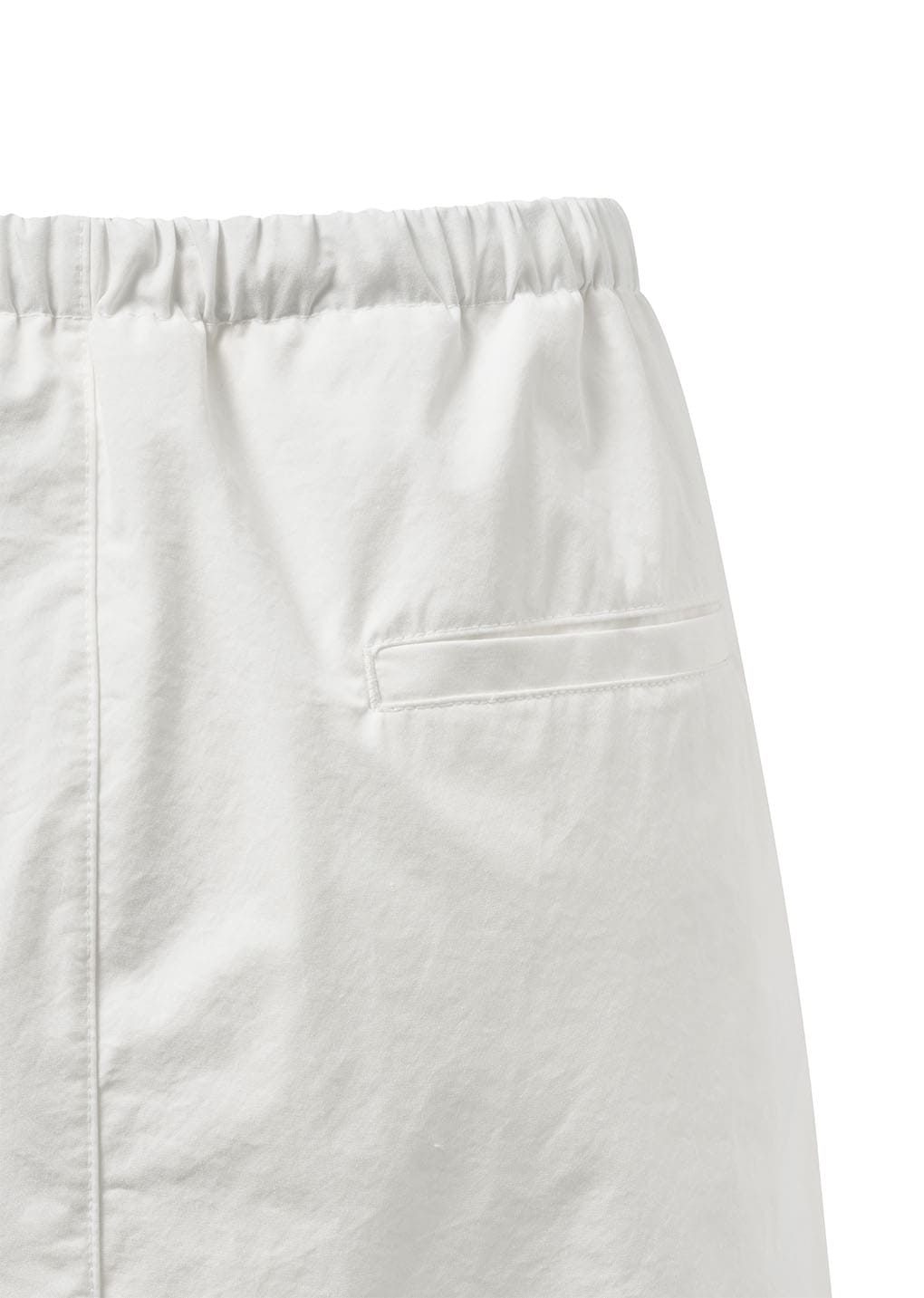 cotton nylon banding shorts, white
