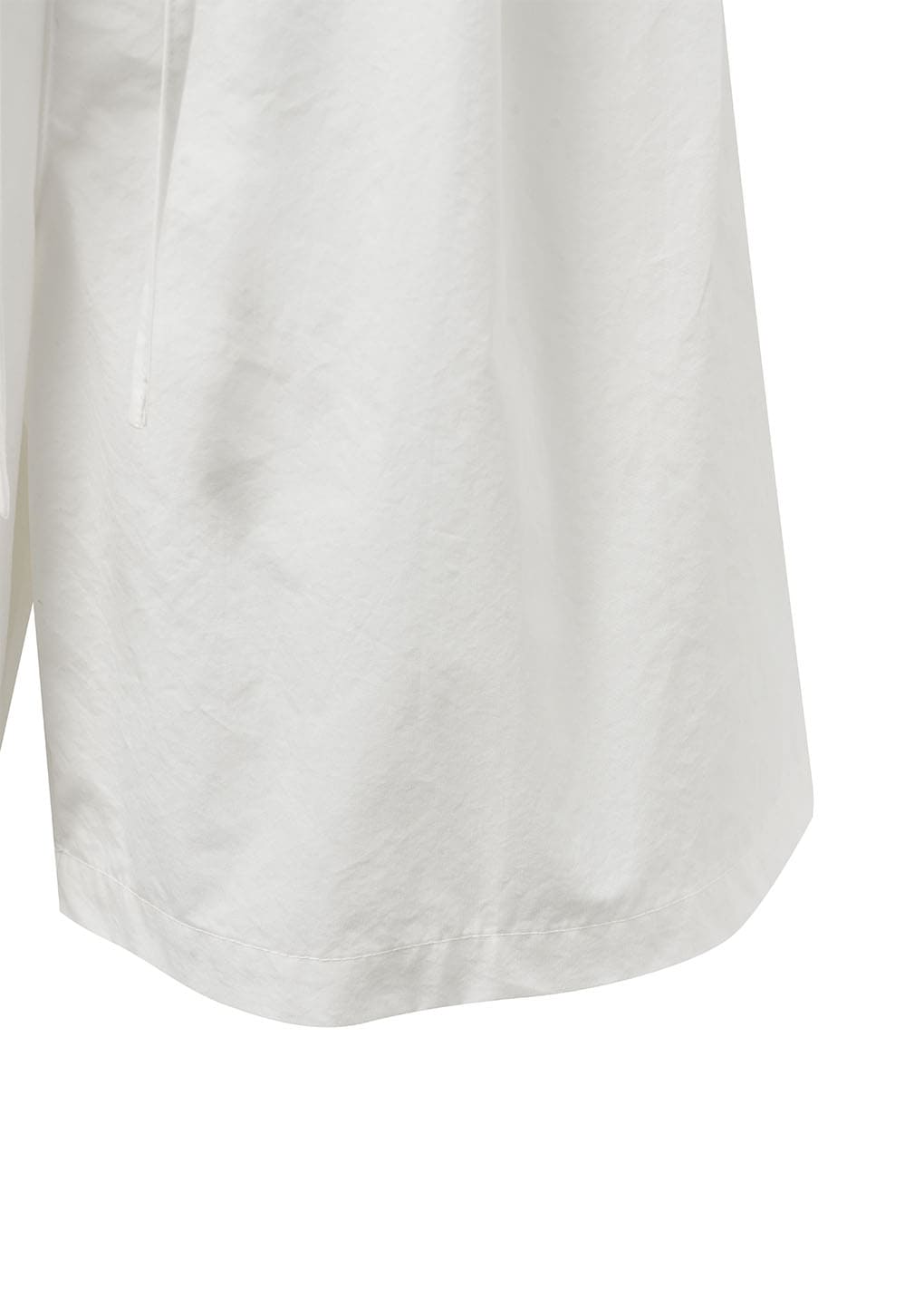 cotton nylon banding shorts, white
