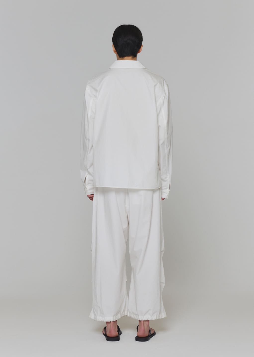 cotton nylon pocket shirts, white
