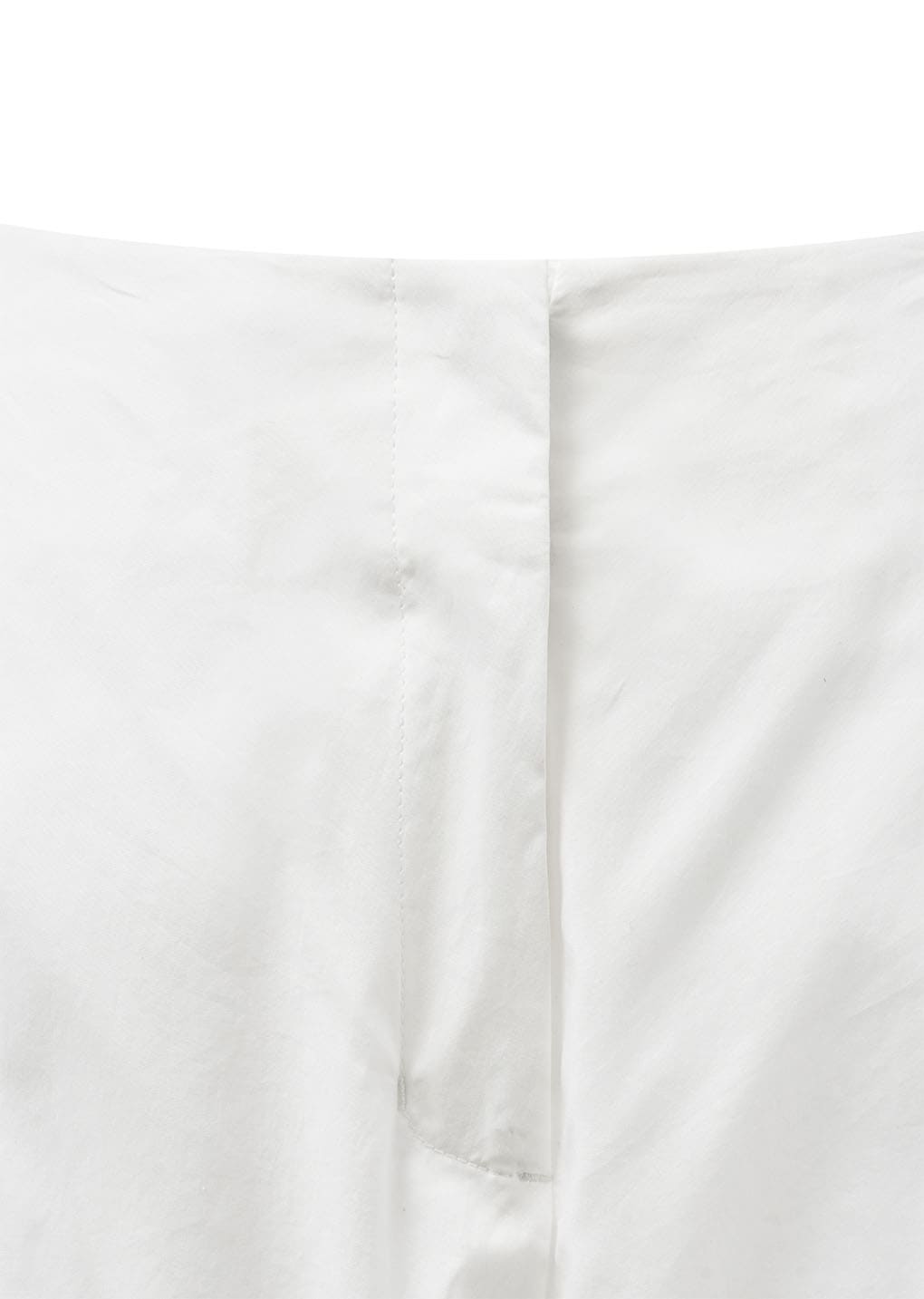 cotton volume shirring shorts, white