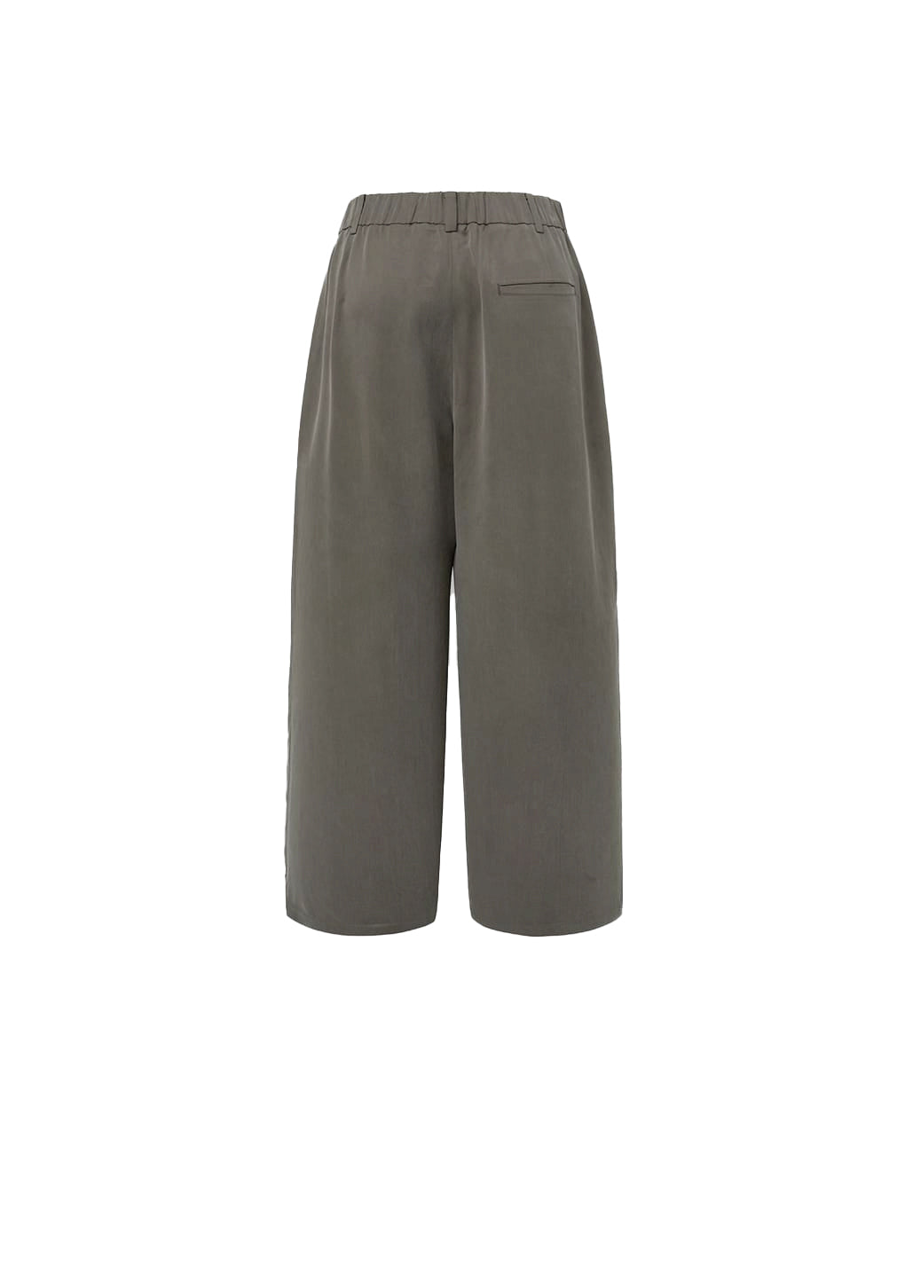 CUPRO TWO TUCK PANTS, BROWN