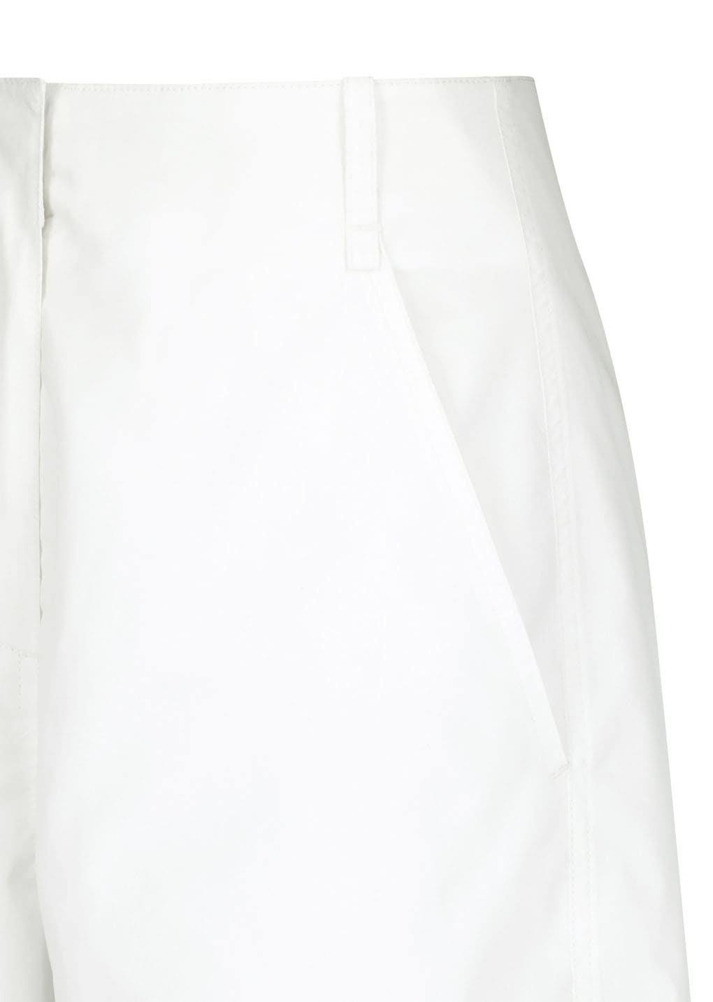 curved pants, white
