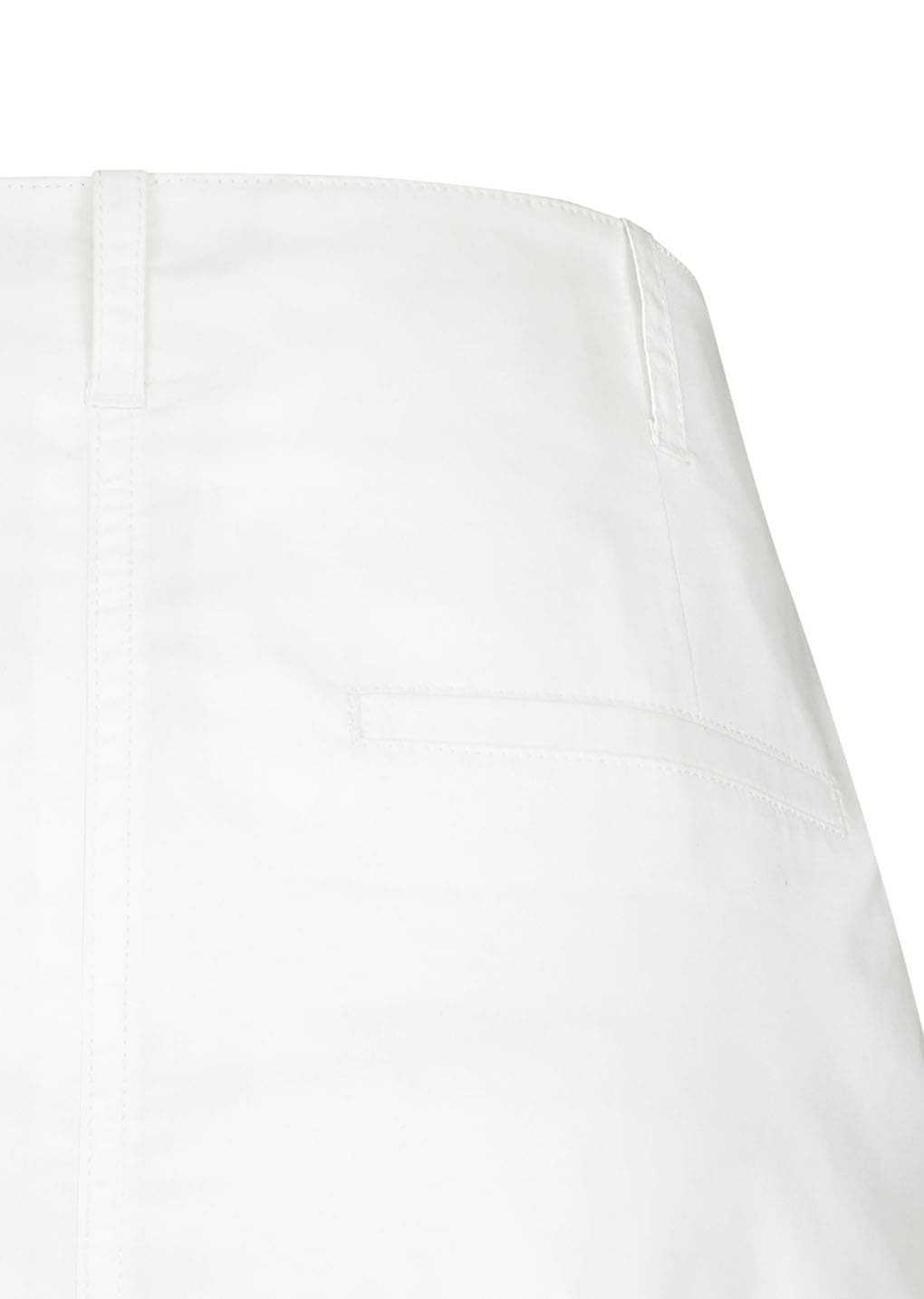 curved pants, white