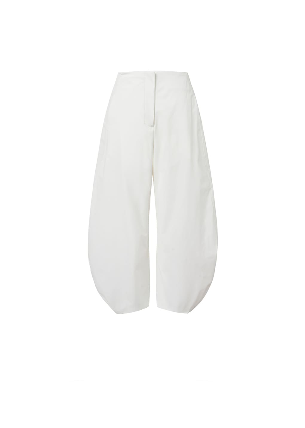 CURVED SILHOUETTE PANTS, WHITE