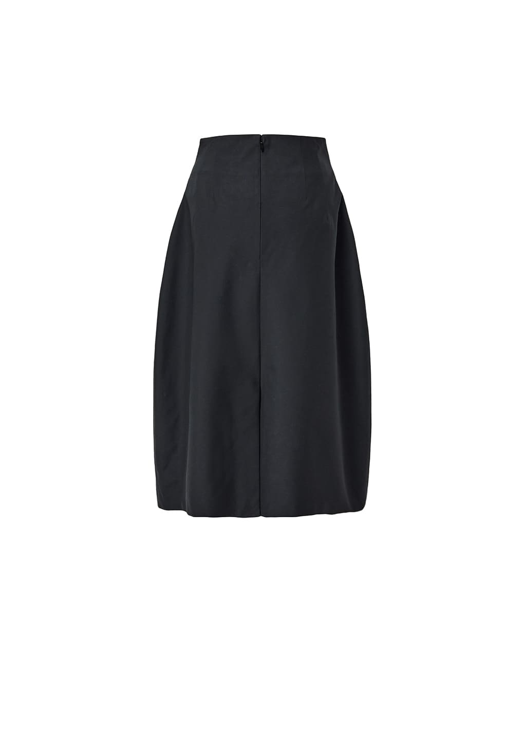 CURVED SILHOUETTE SKIRT, BLACK