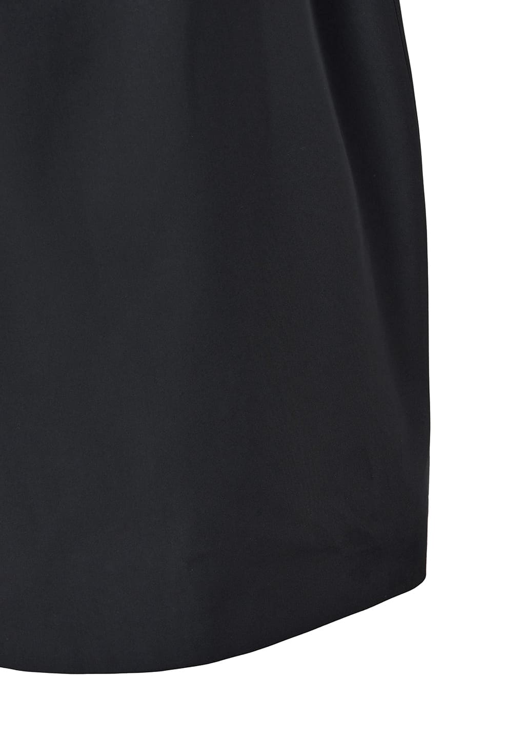 curved silhouette skirt, black