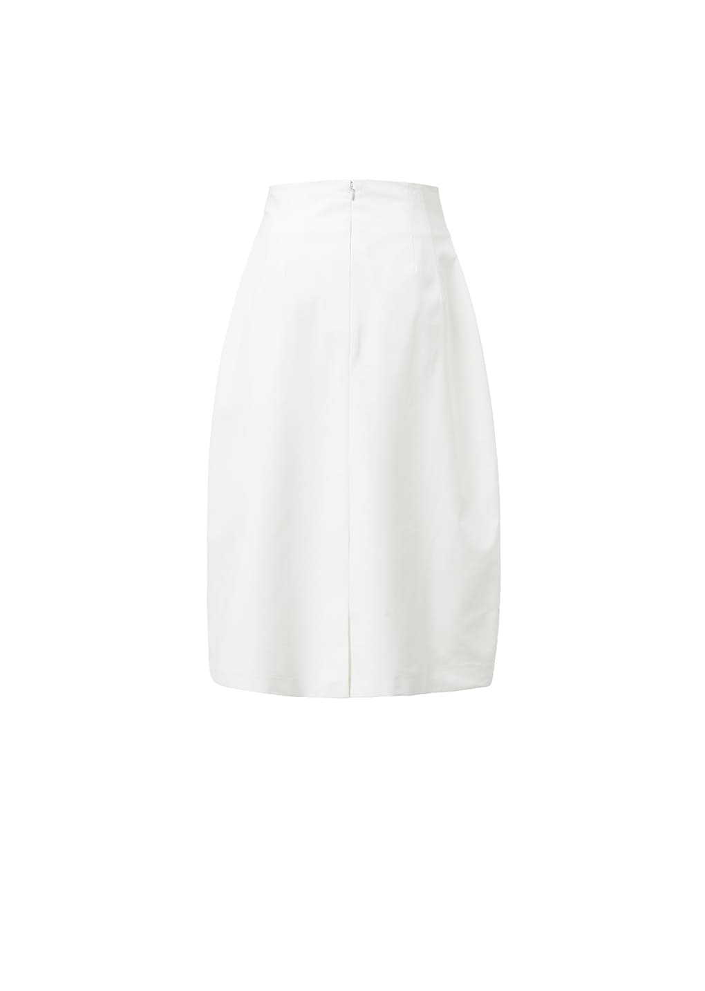 CURVED SILHOUETTE SKIRT, WHITE