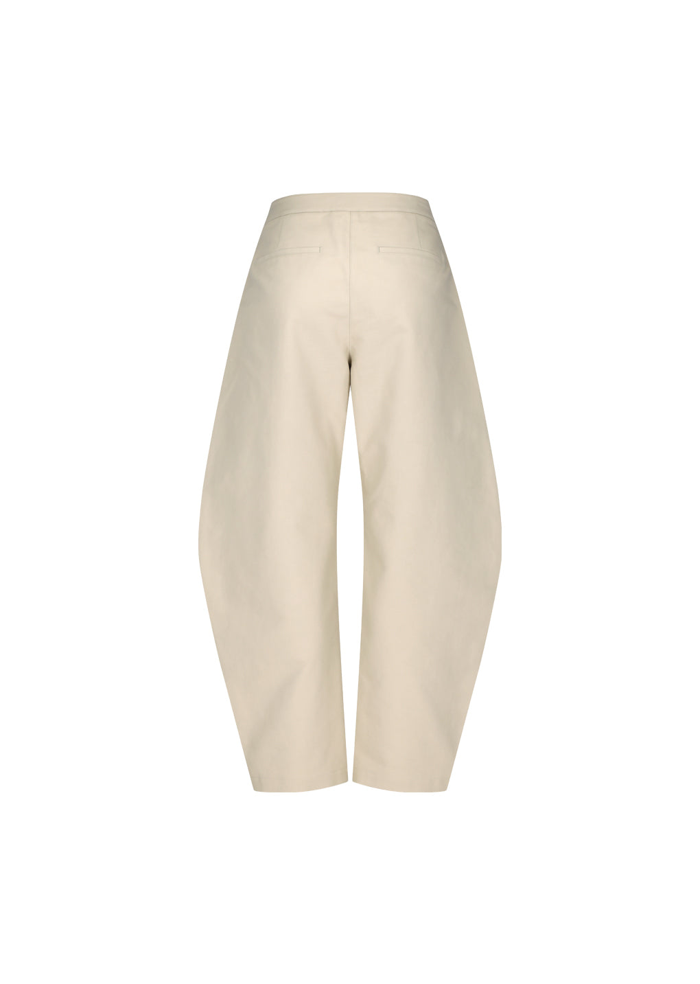 curved long pants, beige
