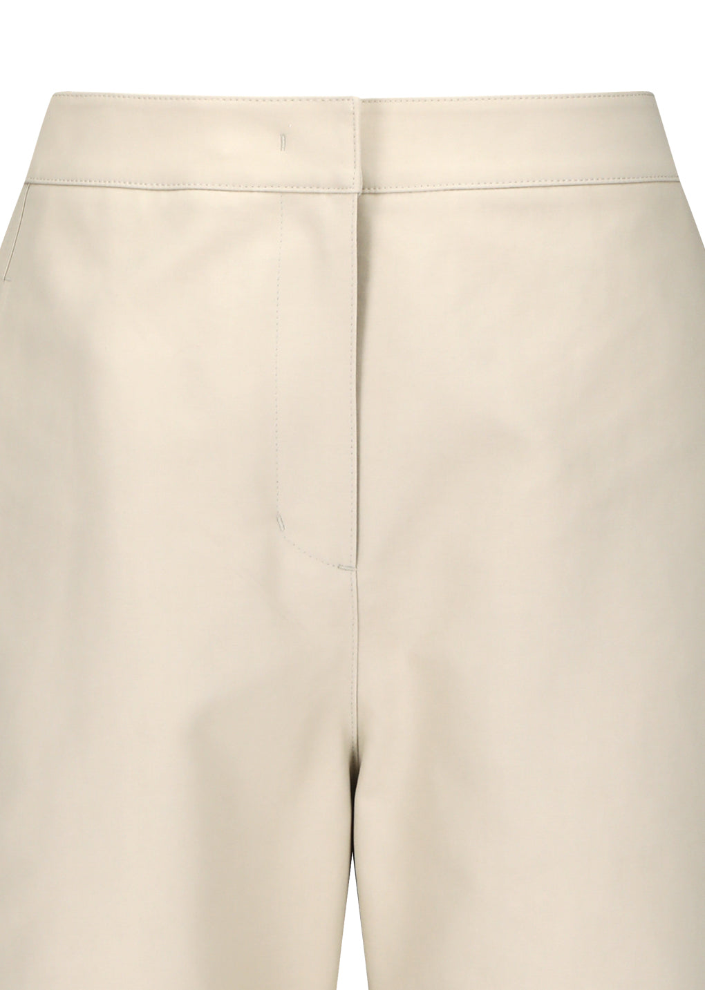 curved long pants, beige
