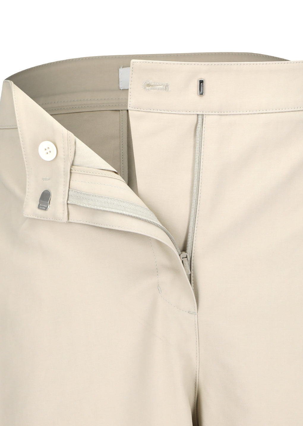 curved long pants, beige