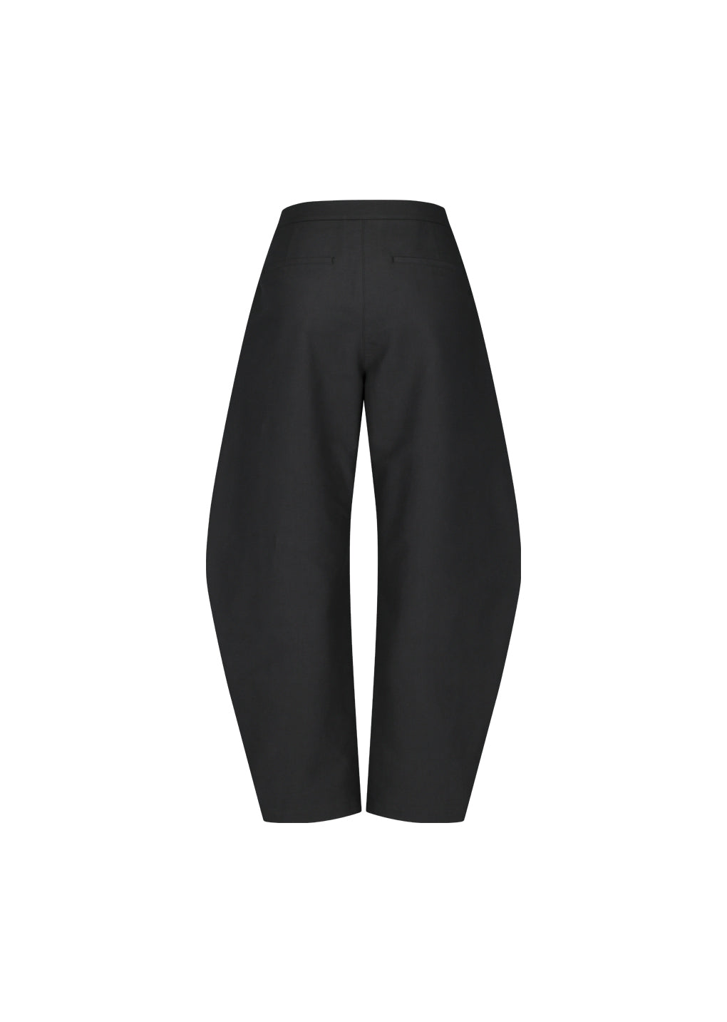 curved long pants, charcoal