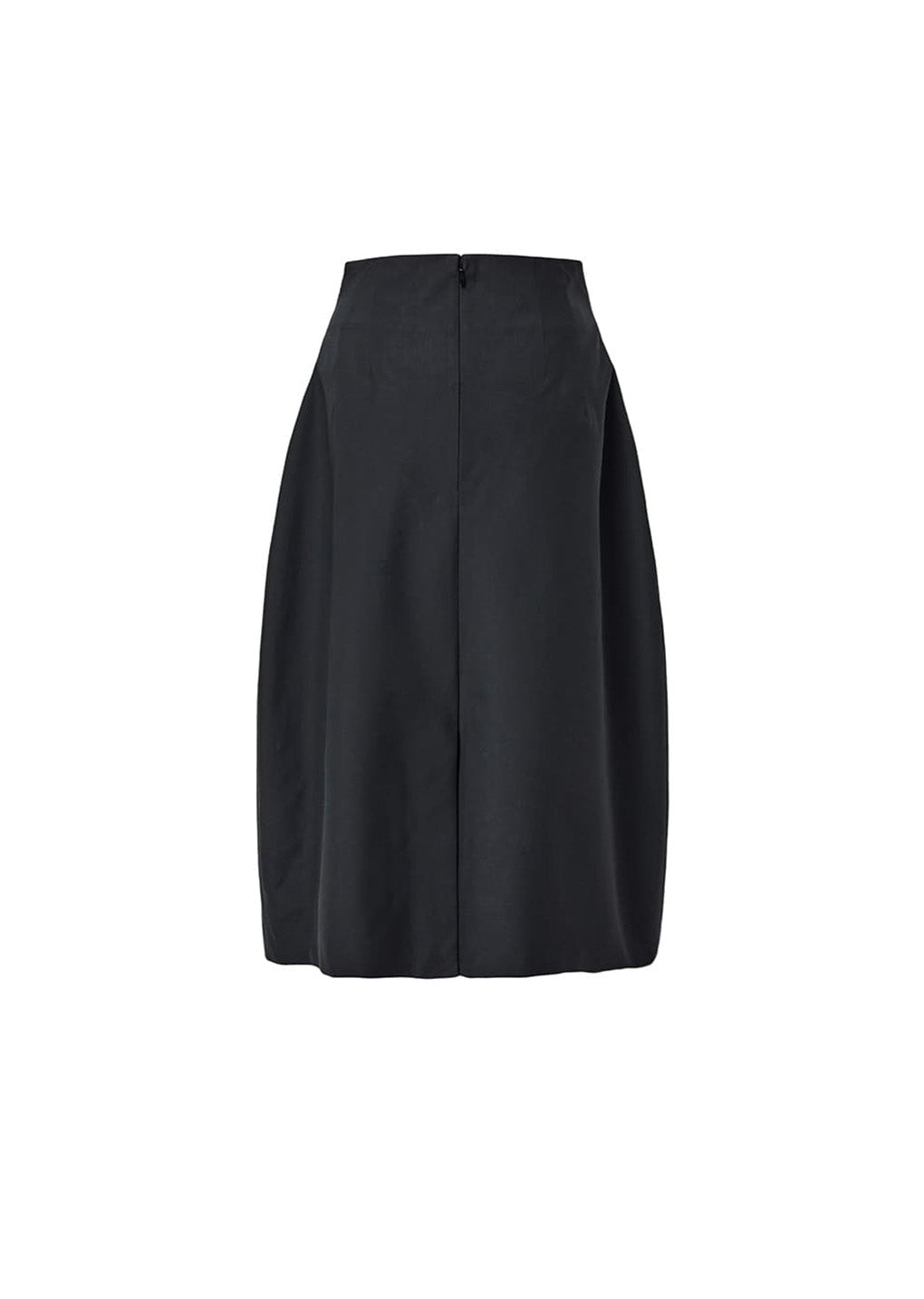 curved silhouette skirt, black