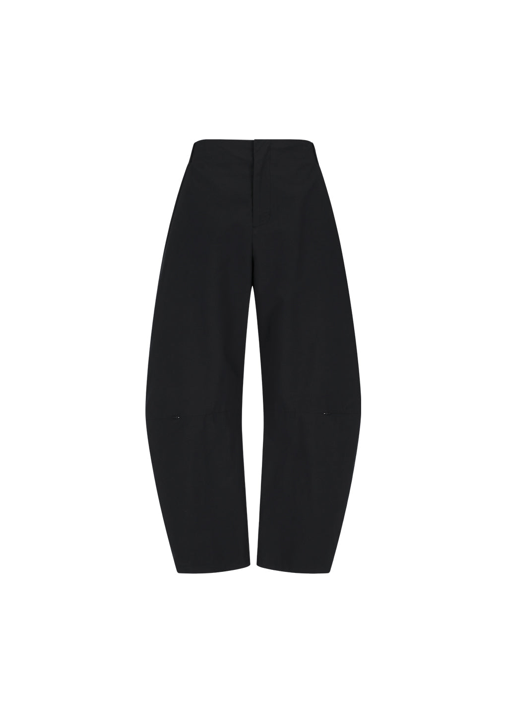 curved zip banding pants, black