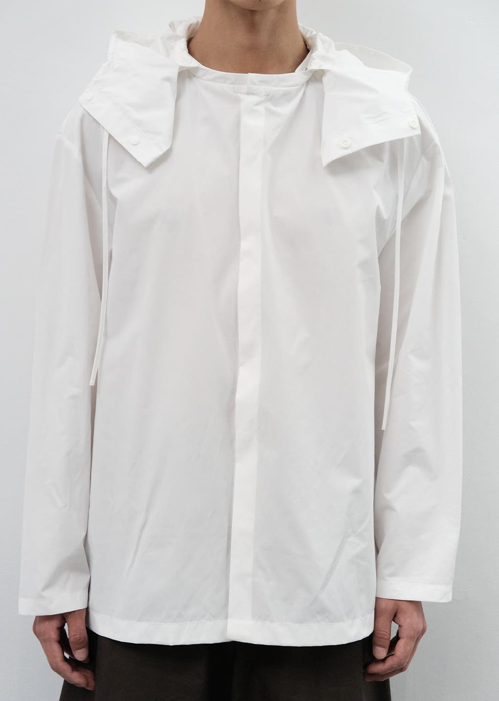 DETACHABLE HOODIE SHIRTS, WHITE