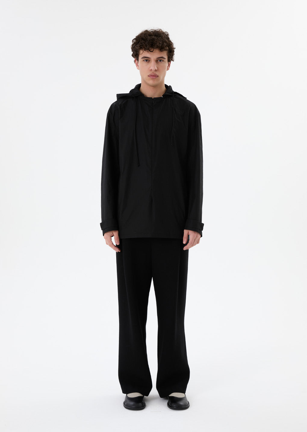 detachable hood shirts, black hover