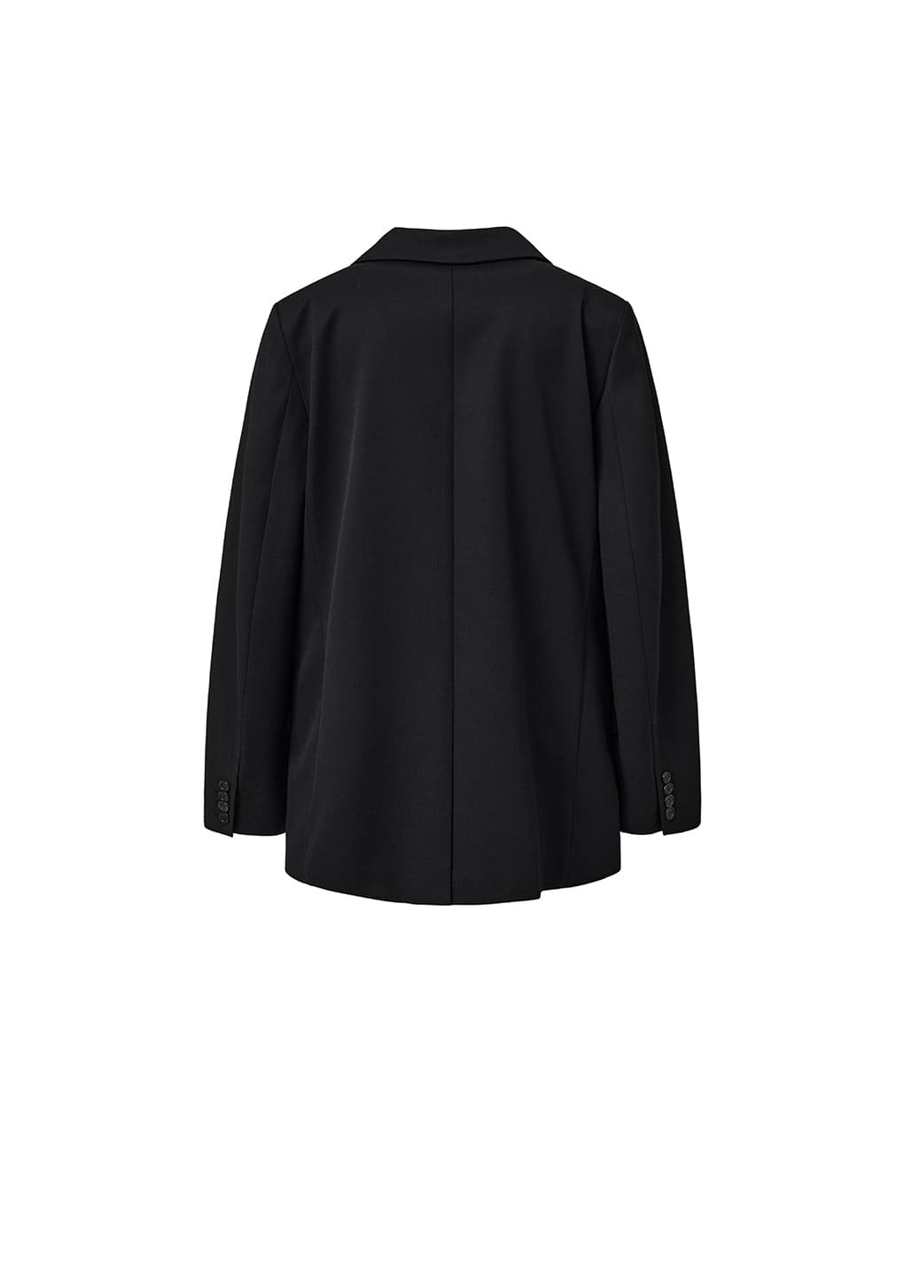 double breasted wool jacket, black