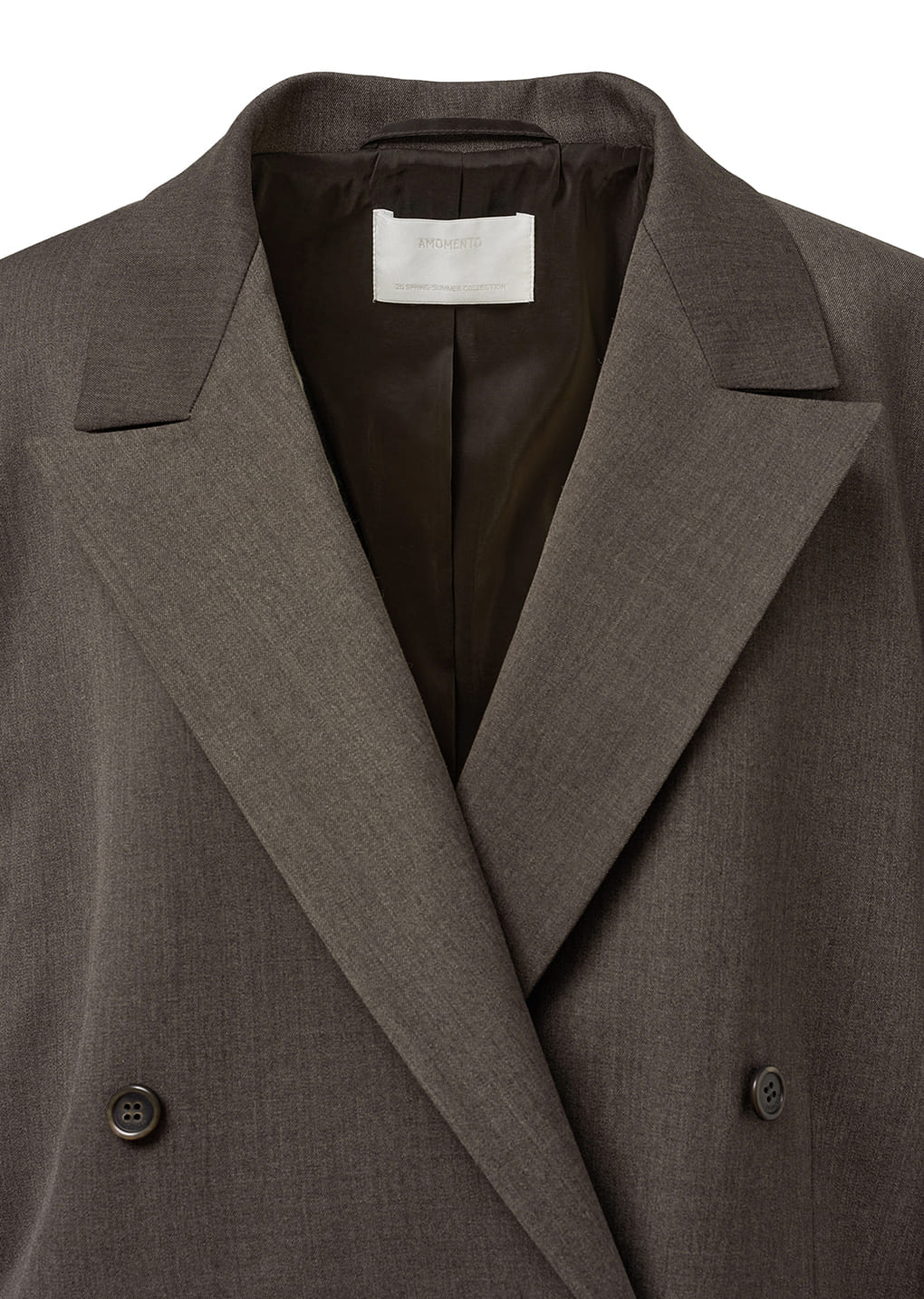 DOUBLE BREASTED WOOL JACKET, BROWN