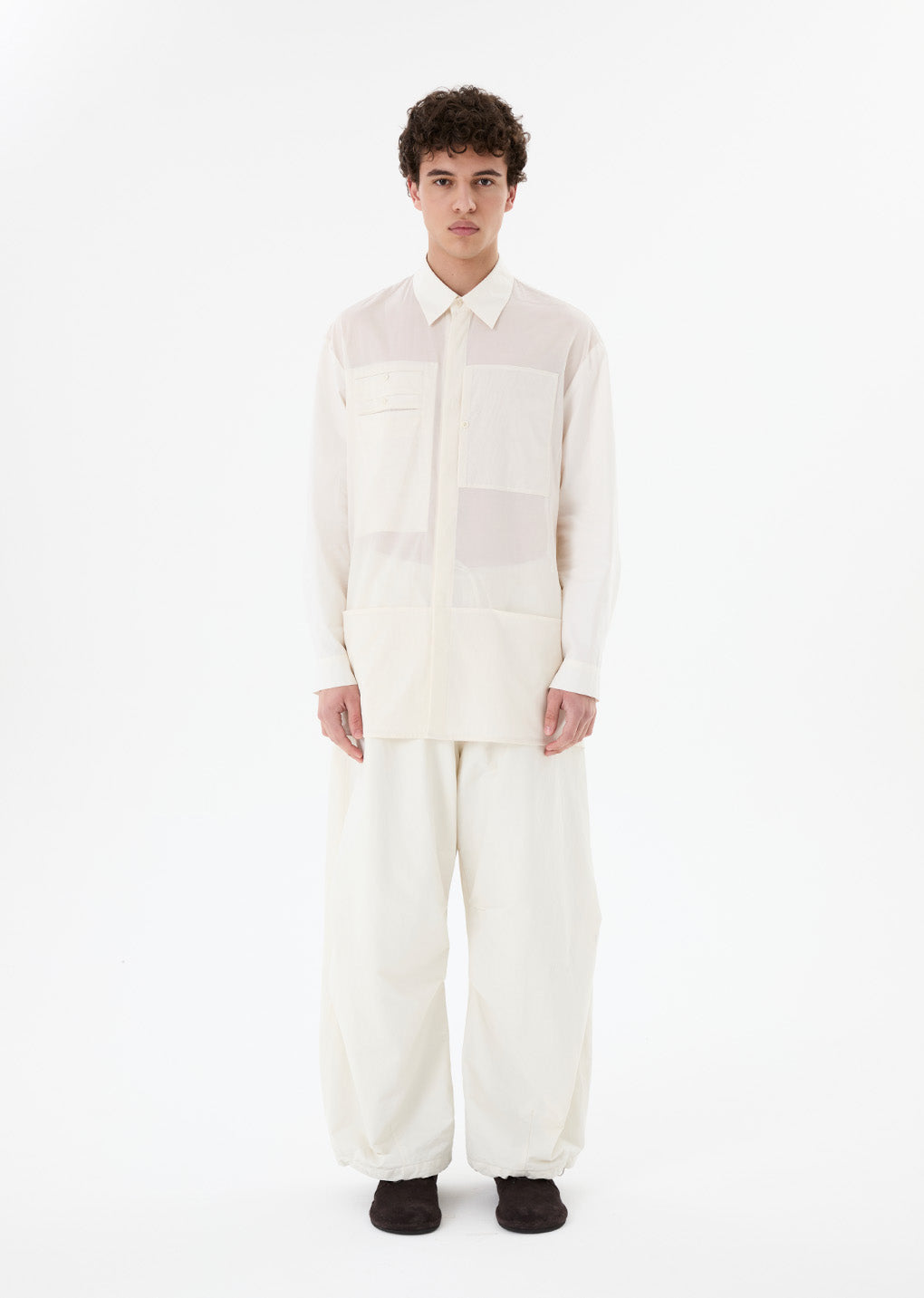 drawer pocket shirts, ivory hover