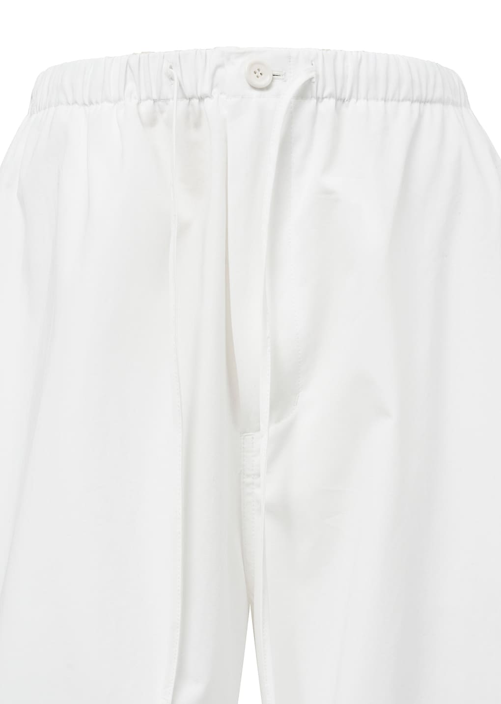 DRAWSTRING CAPRI PANTS, WHITE