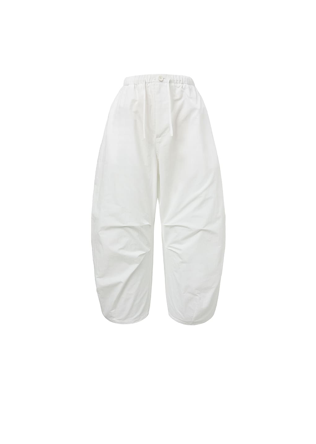 DRAWSTRING WIDE FATIGUE PANTS, WHITE