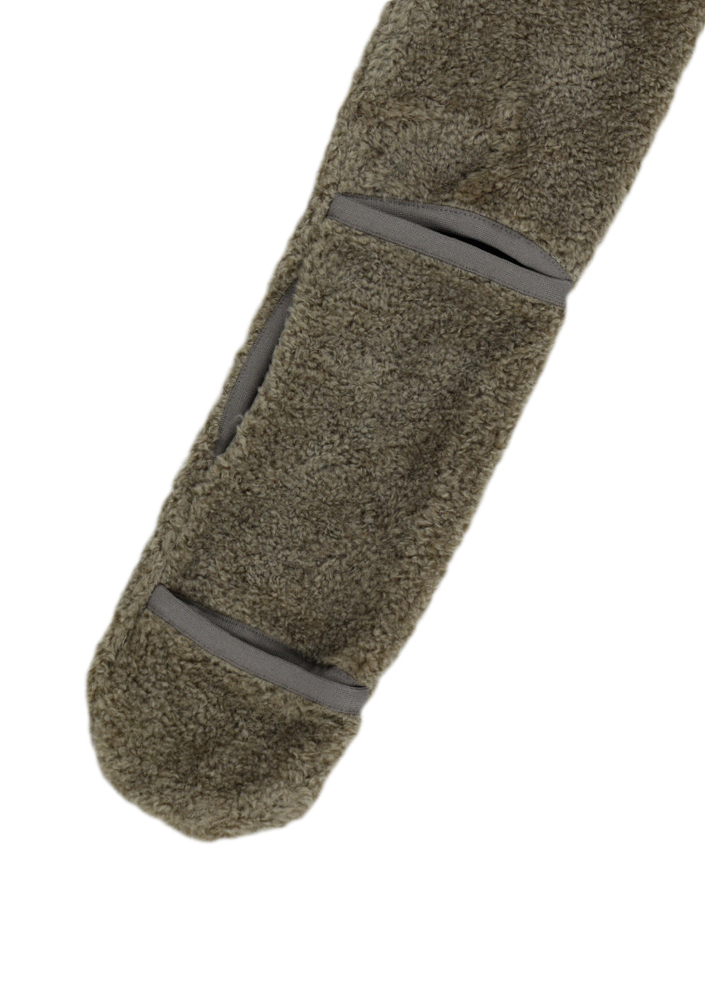 fluffy glove scarf, khaki