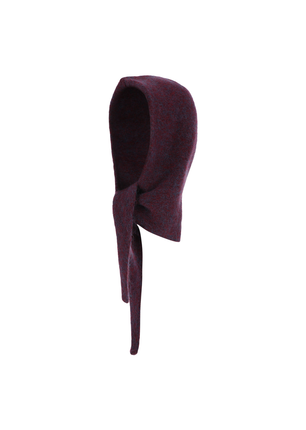 hairy balaclava scarf, burgundy