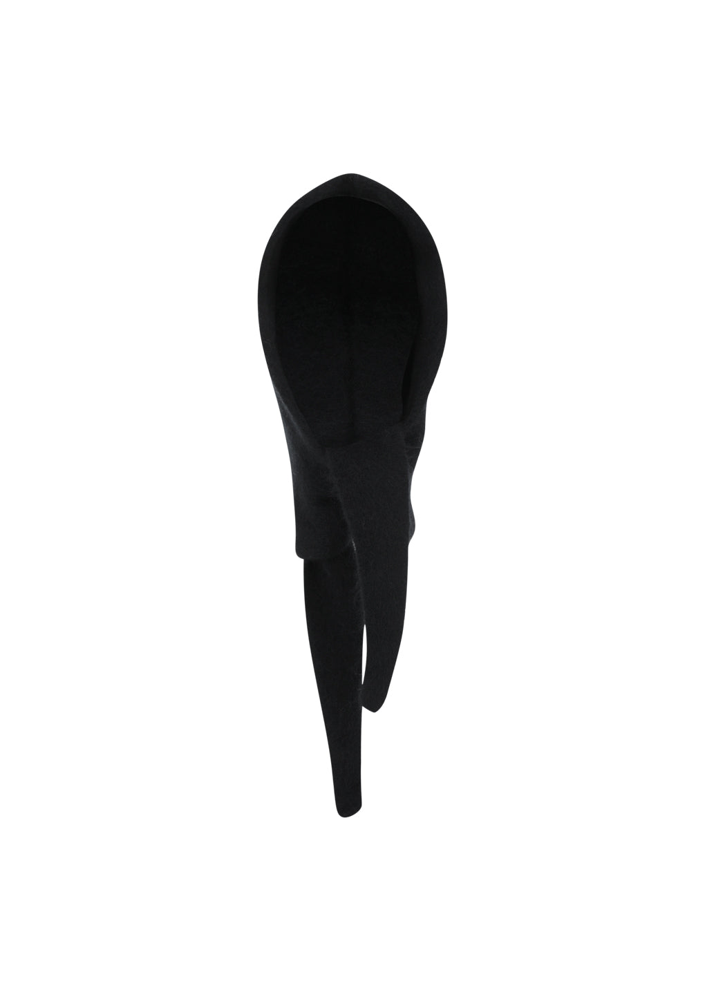 hairy balaclava scarf, black
