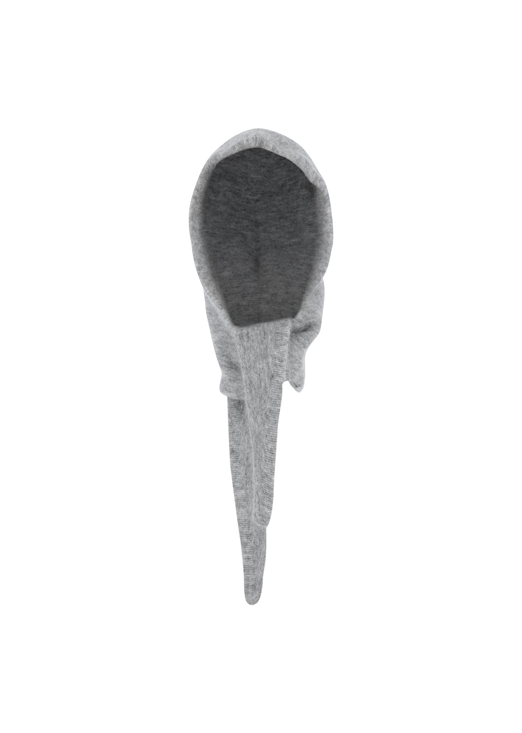 hairy balaclava scarf, melange grey