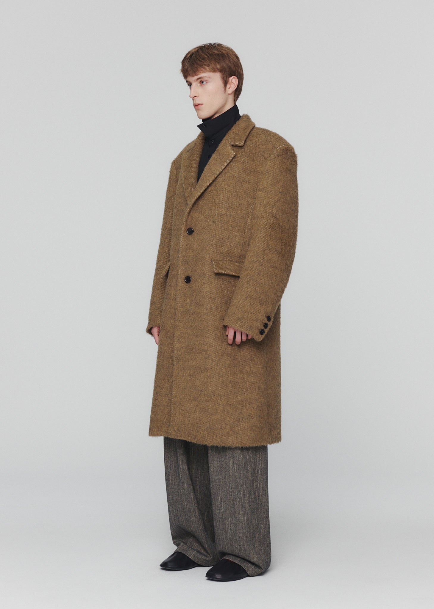 HAIRY LONG COAT (2 COLORS)