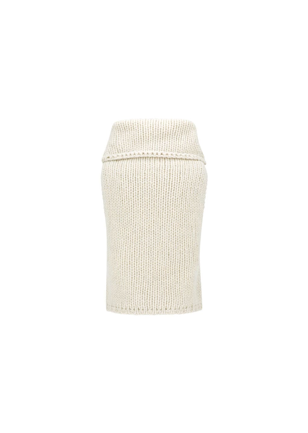 hand knitted vest, ecru