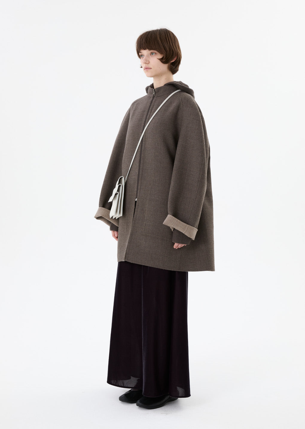 handmade raglan coat, brown