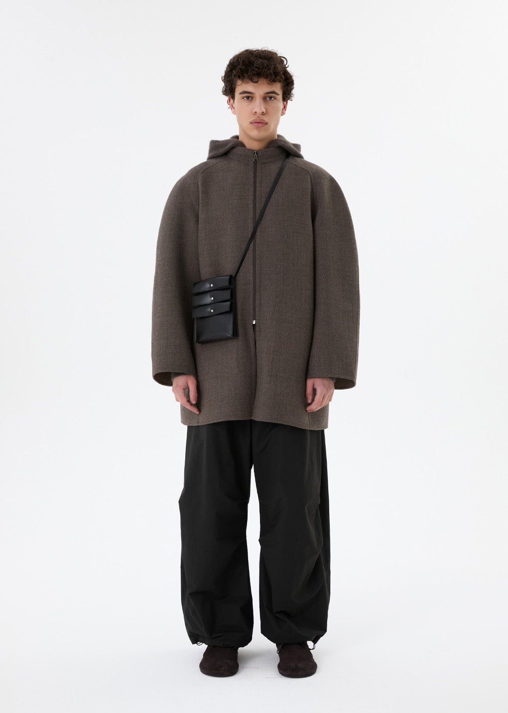 handmade raglan coat, brown hover