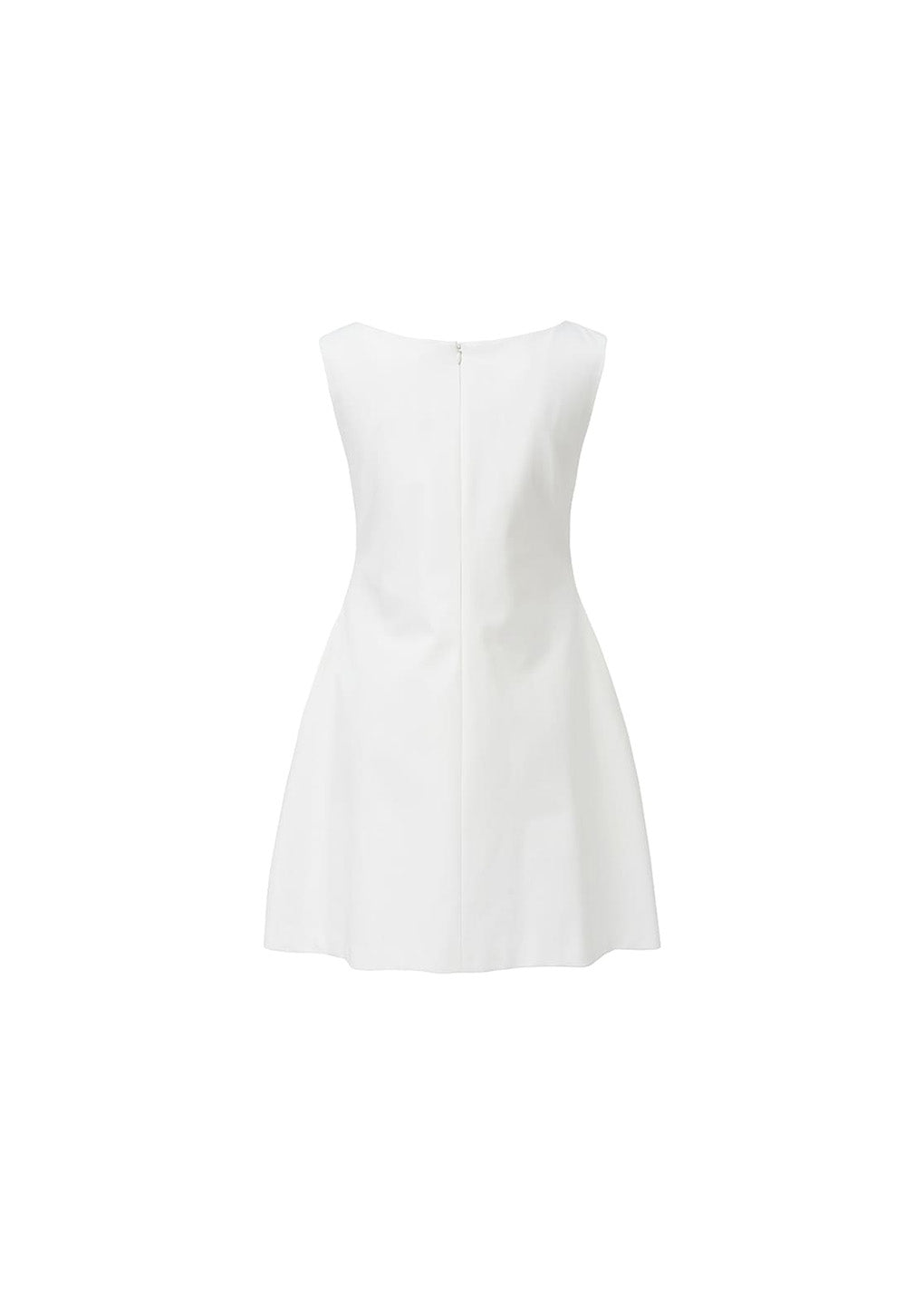 hourglass mini dress, white
